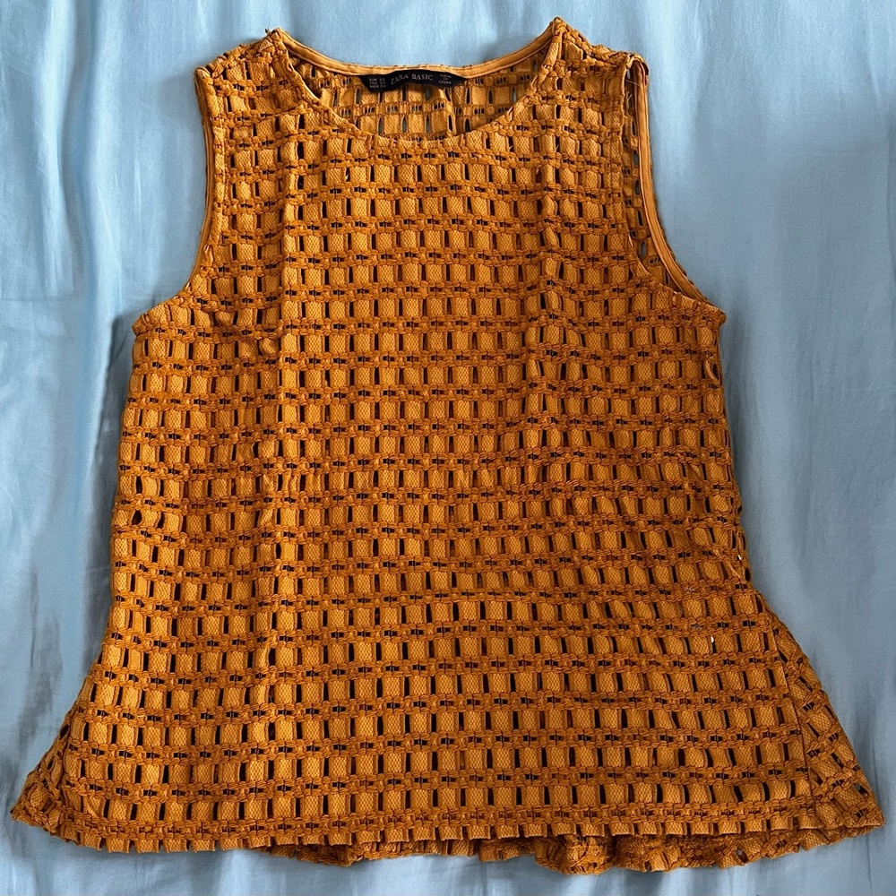 Women's Sleeveless Gold Top